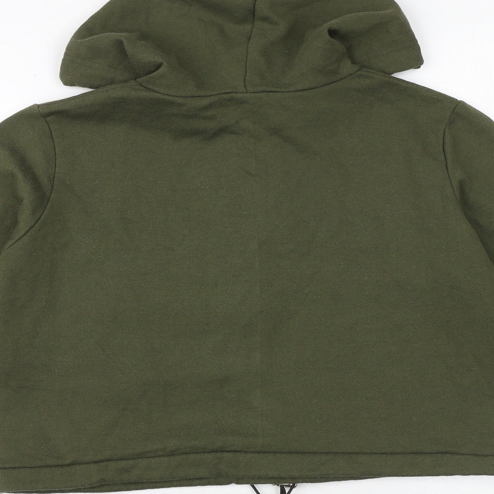 Boohoo Womens Green 100% Cotton Pullover Hoodie Size S Pullover