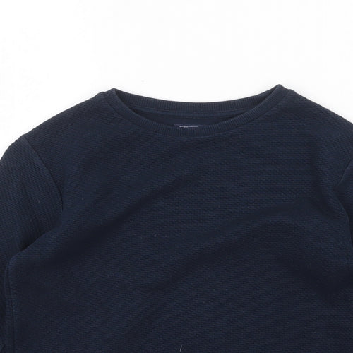 NEXT Boys Blue Round Neck Cotton Pullover Jumper Size 7 Years Pullover