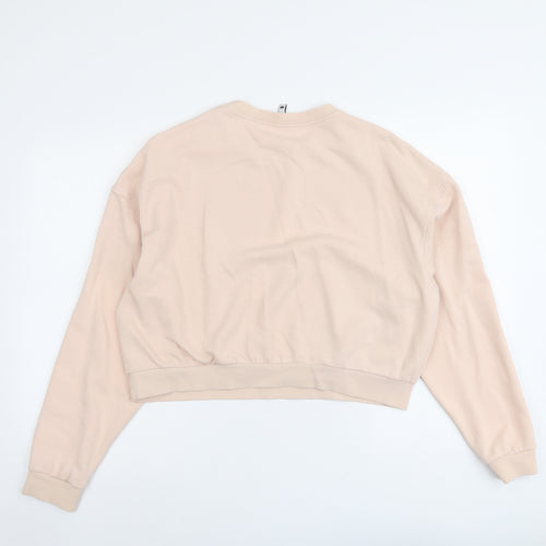 H&M Womens Pink Cotton Pullover Sweatshirt Size M Pullover