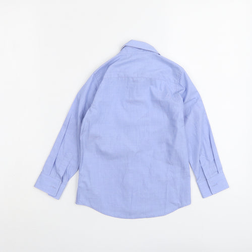 NEXT Boys Blue Cotton Basic Button-Up Size 4 Years Collared Button