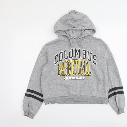 H&M Womens Grey Cotton Pullover Hoodie Size S Pullover - Columbus Basketball Giants