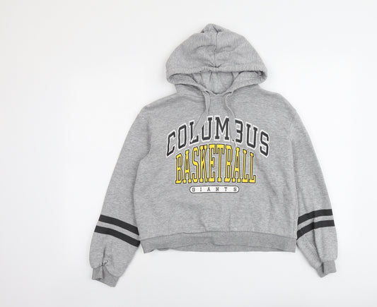H&M Womens Grey Cotton Pullover Hoodie Size S Pullover - Columbus Basketball Giants