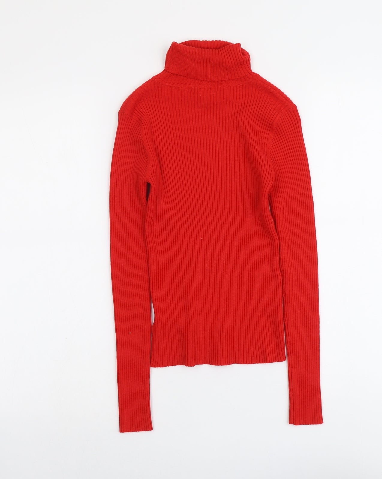 NEXT Girls Red Roll Neck Nylon Pullover Jumper Size 13 Years Pullover