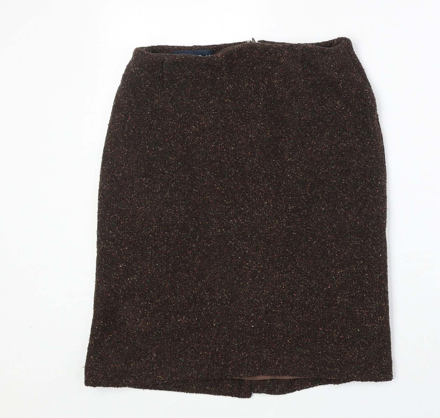 Ralph Lauren Womens Brown Cupro A-Line Skirt Size 8 Zip
