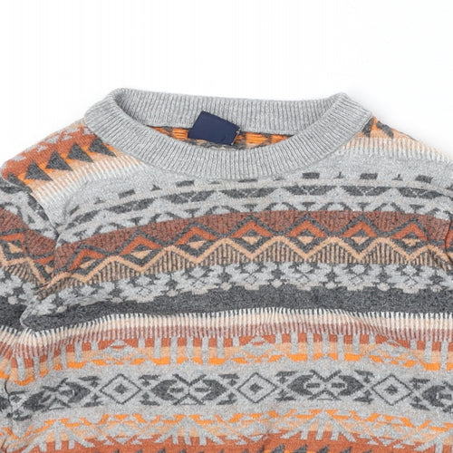 Gap Boys Multicoloured Round Neck Geometric Cotton Pullover Jumper Size 2 Years Pullover