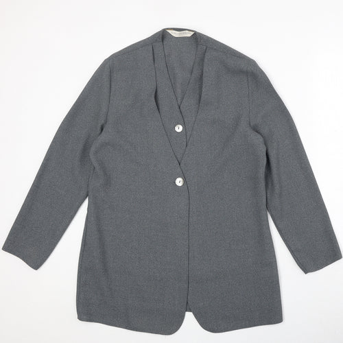Dorothy Perkins Womens Grey Polyester Jacket Blazer Size 12