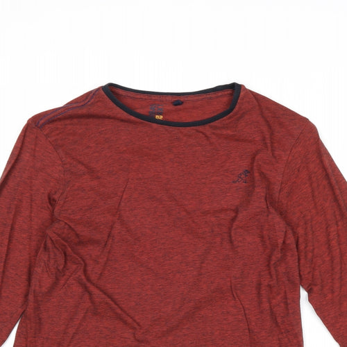 NEXT Boys Red Geometric Cotton Basic T-Shirt Size 12 Years Round Neck Pullover