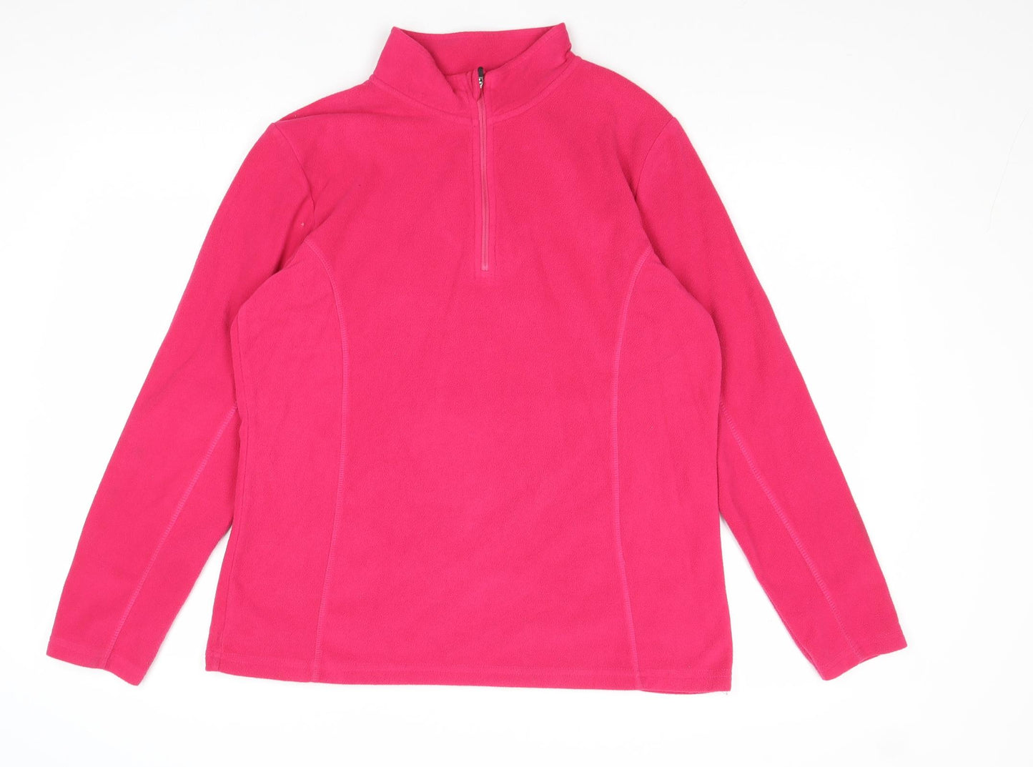 Crane Womens Pink Polyester Pullover Sweatshirt Size M Zip