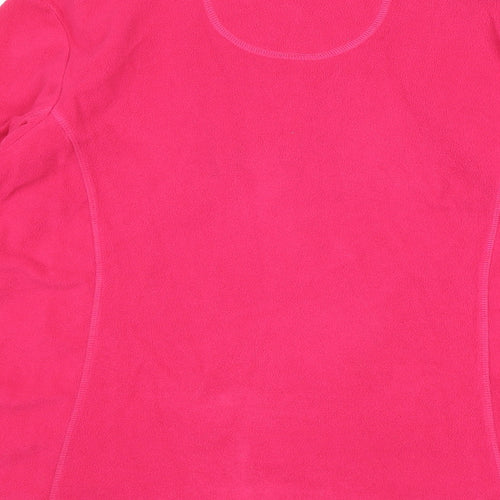 Crane Womens Pink Polyester Pullover Sweatshirt Size M Zip