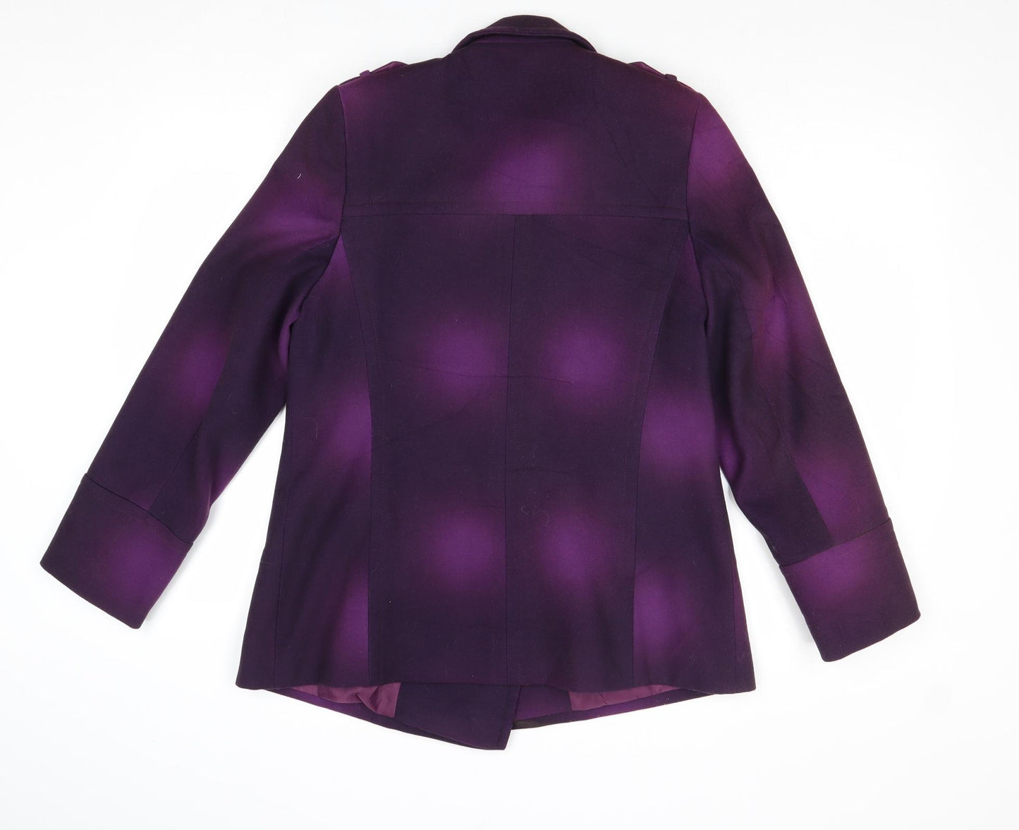 Lakeland Womens Purple Geometric Jacket Size 10 Button