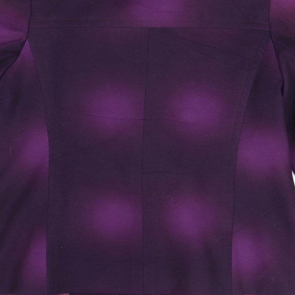 Lakeland Womens Purple Geometric Jacket Size 10 Button