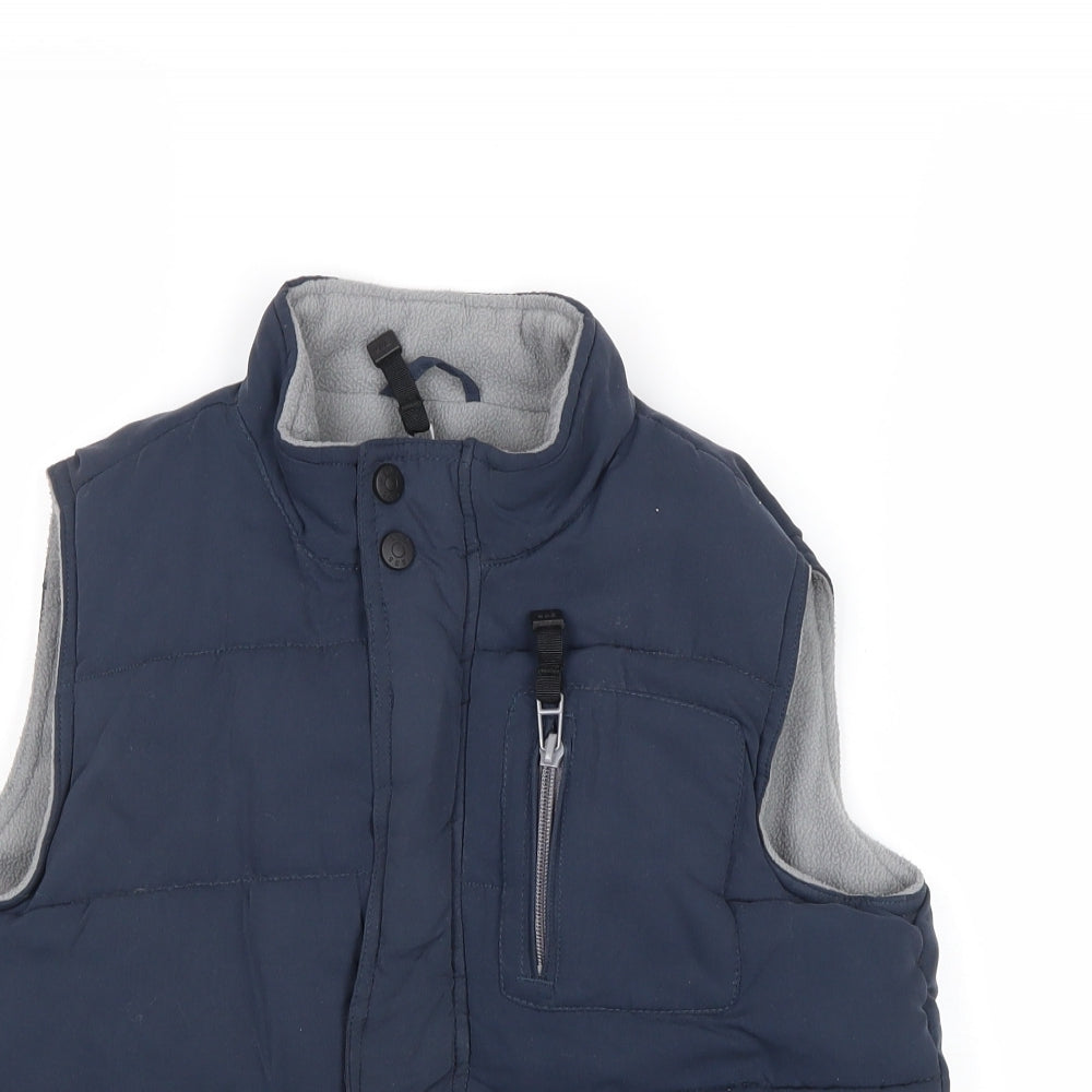 St Bernard Boys Blue Gilet Jacket Size 9 Years Zip