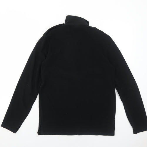 Churchill Womens Black Polyester Pullover Sweatshirt Size S Zip