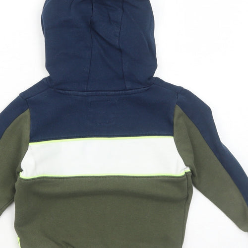 C&A Boys Green Cotton Pullover Hoodie Size 4-5 Years Pullover - Game On