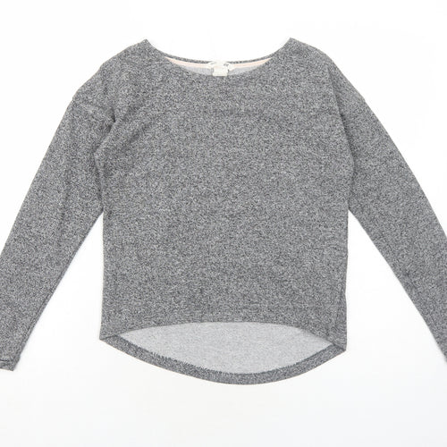 H&M Girls Grey Cotton Pullover Sweatshirt Size 10-11 Years Pullover