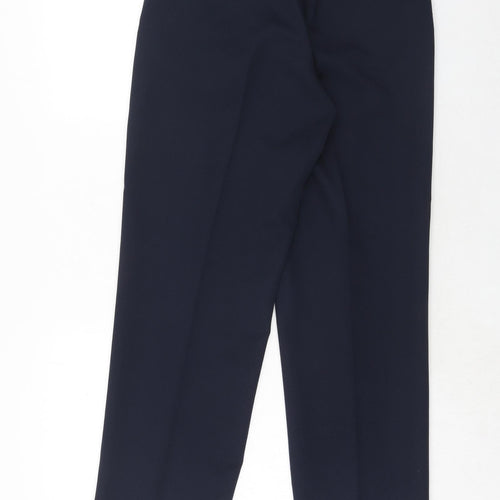 BHS Mens Blue Polyester Dress Pants Trousers Size 30 in L31 in Regular Hook & Eye