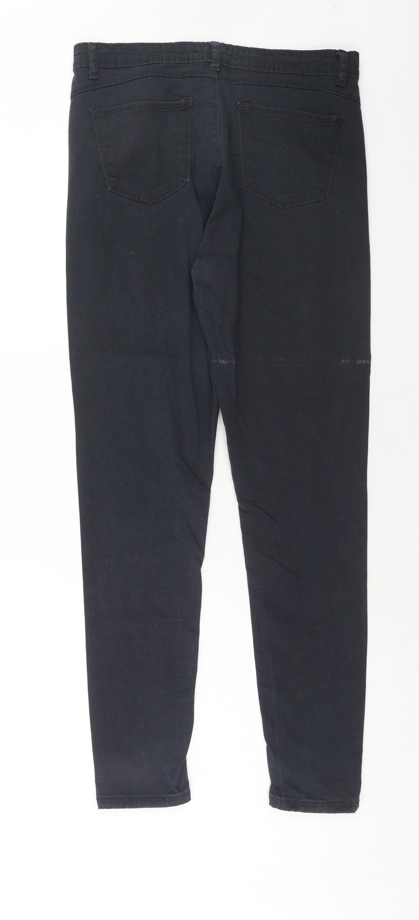 Kangol Womens Blue Cotton Skinny Jeans Size 12 Regular Zip