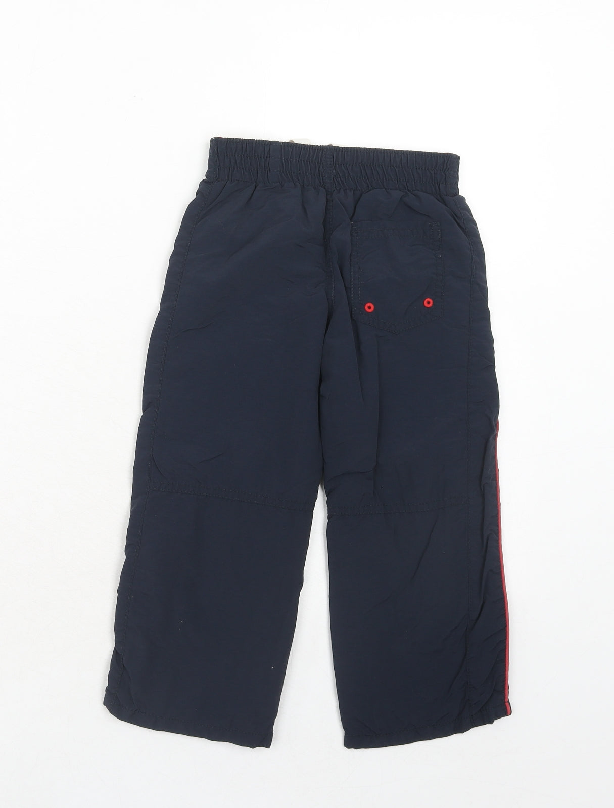 Marks and Spencer Boys Blue Polyamide Windbreaker Trousers Size 3-4 Years Regular Drawstring