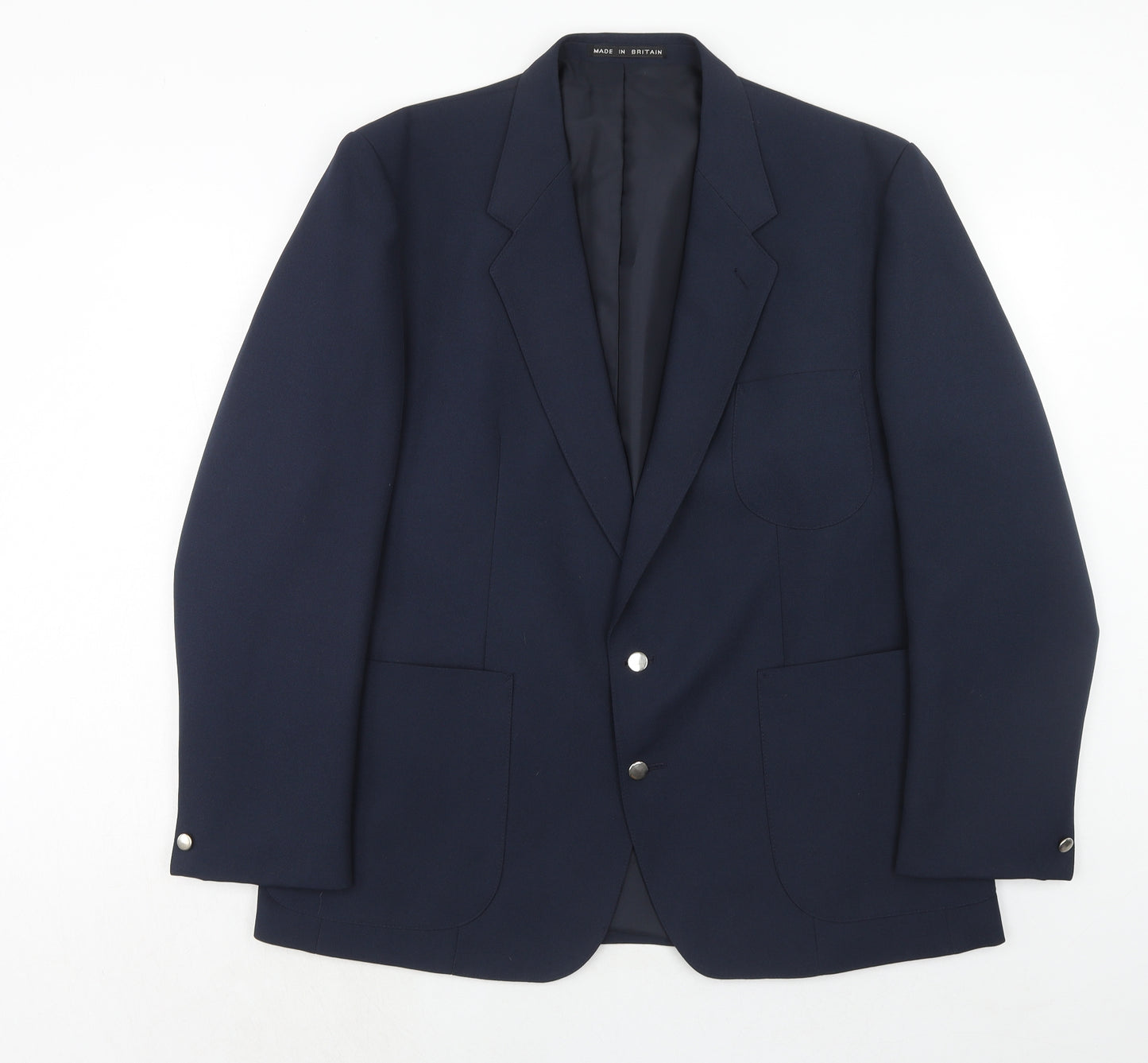 Greenwoods Mens Blue Polyester Jacket Suit Jacket Size 44 Regular