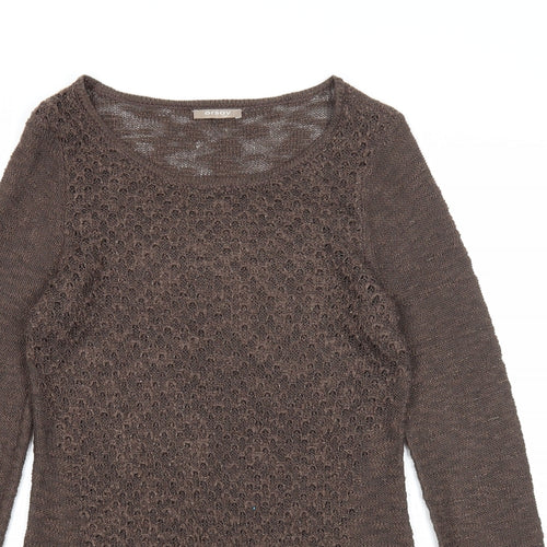 ORSAY Womens Brown Boat Neck Acrylic Pullover Jumper Size M