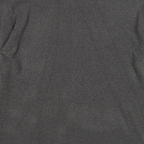Marks and Spencer Mens Grey V-Neck Acrylic Pullover Jumper Size L Long Sleeve