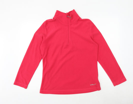 Gelert Womens Pink Polyester Pullover Sweatshirt Size 12 Zip