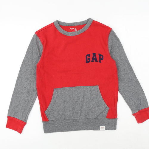 Gap Boys Red 100% Cotton Pullover Sweatshirt Size 8-9 Years Pullover