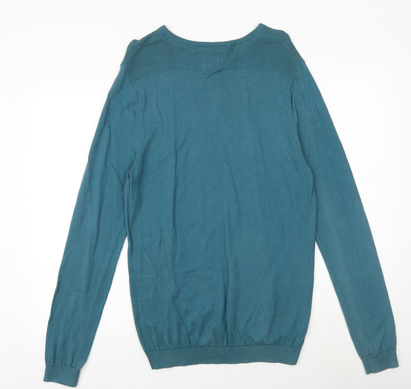 Burton Mens Green Round Neck Cotton Pullover Jumper Size M Long Sleeve