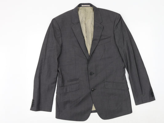 NEXT Mens Grey Wool Jacket Suit Jacket Size 38 Regular