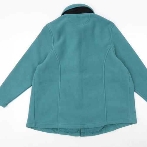 Tommy & Kate Womens Green Jacket Size 14 Hook & Loop