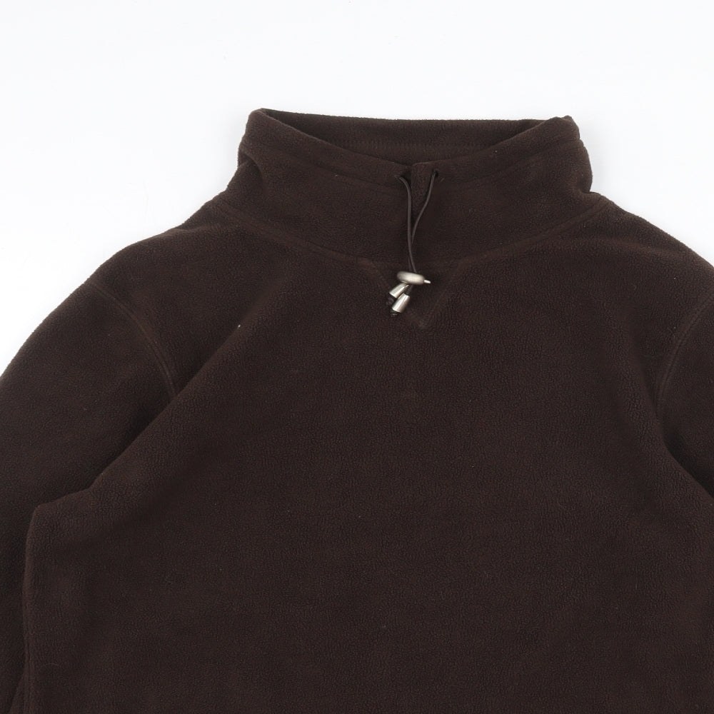 M&Co Womens Brown Polyester Pullover Sweatshirt Size S Pullover