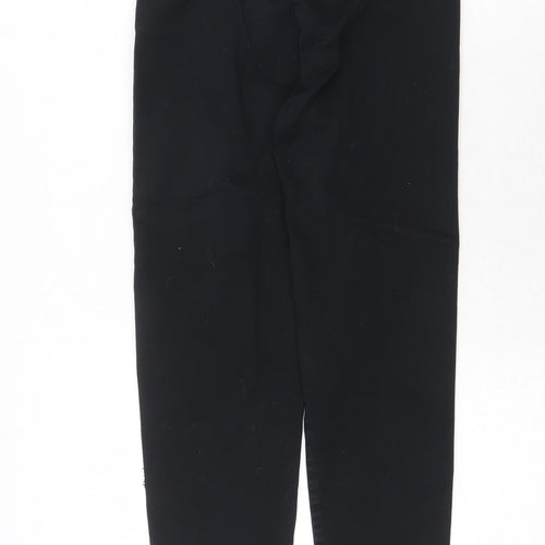 H&M Womens Black Cotton Trousers Size 8 Regular Zip