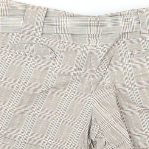 Monsoon Womens Multicoloured Geometric Cotton Basic Shorts Size 12 Regular Zip
