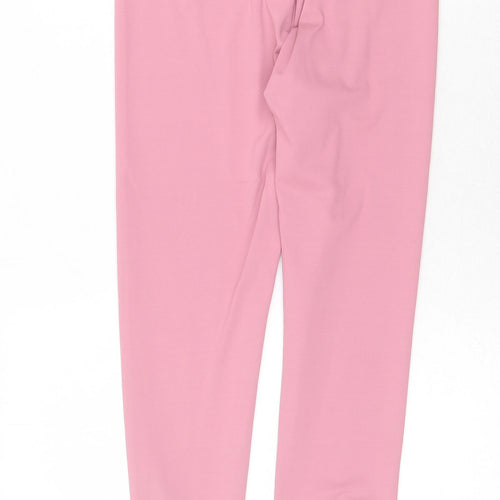 Misspap Womens Pink Polyester Jogger Leggings Size 10 Regular Pullover