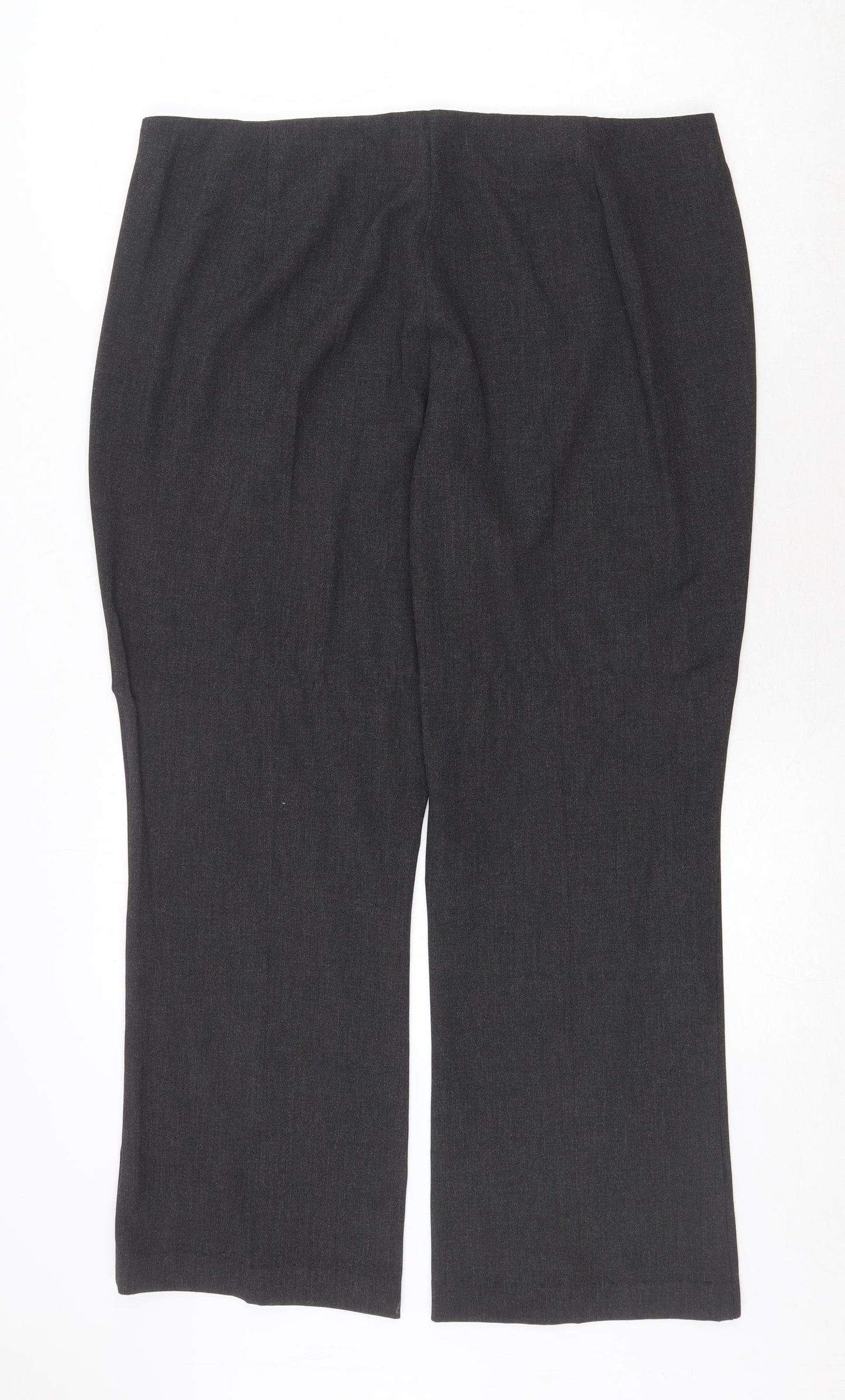 Marks and Spencer Womens Grey Polyester Trousers Size 20 Regular Zip