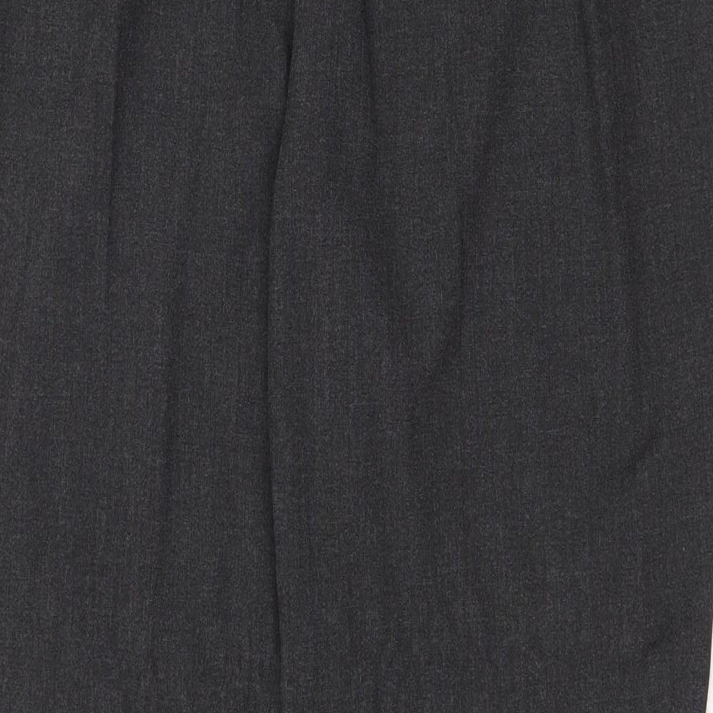 Marks and Spencer Womens Grey Polyester Trousers Size 20 Regular Zip