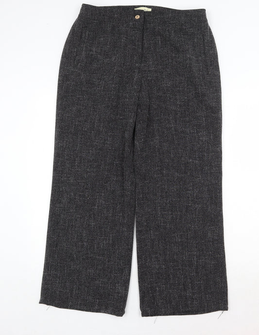Viyella Womens Grey Wool Trousers Size 34 in Regular Zip