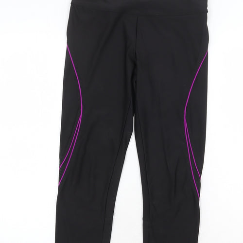 Athletic Works Womens Black Polyester Jogger Trousers Size S Regular - Leggings
