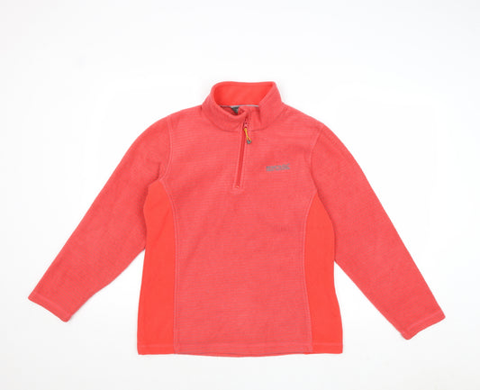 Regatta Womens Pink Polyester Pullover Sweatshirt Size 10 Zip