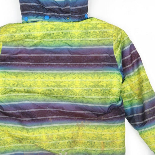 Crivit Boys Multicoloured Striped Windbreaker Jacket Size 9-10 Years Zip