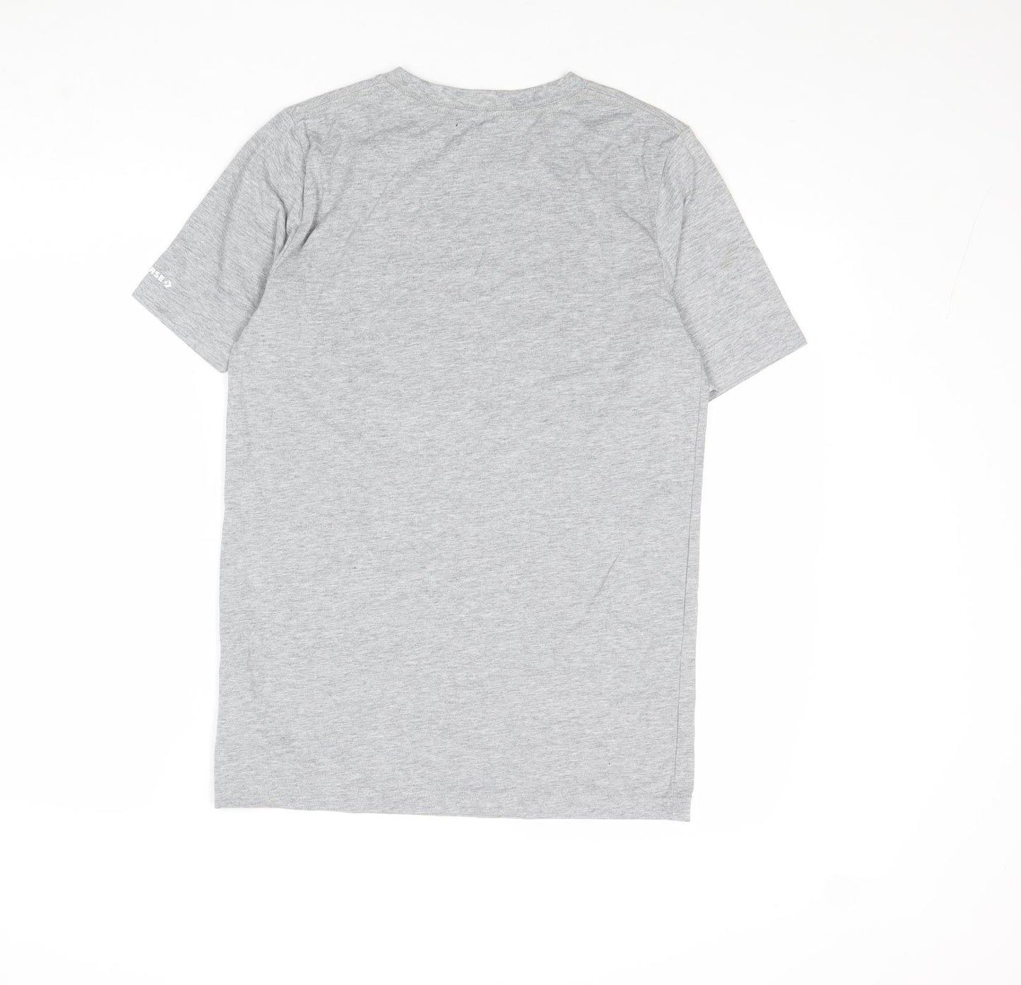 Converse Boys Grey Cotton Basic T-Shirt Size 13-14 Years Round Neck Pullover - Converse All Star