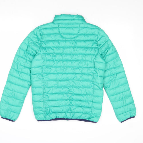 My Wear Boys Green Quilted Jacket Size 11-12 Years Zip