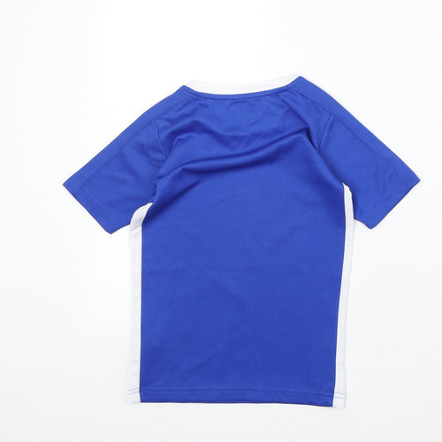 Sondico Boys Blue Polyester Basic T-Shirt Size 5-6 Years Round Neck Pullover
