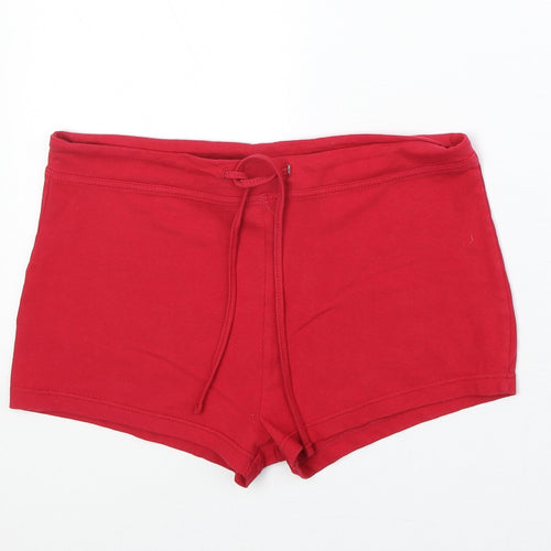 Bay Womens Pink Polyester Sweat Shorts Size 12 Regular Drawstring