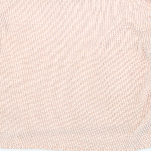 Noisy may Womens Pink Round Neck Polyester Pullover Jumper Size XS