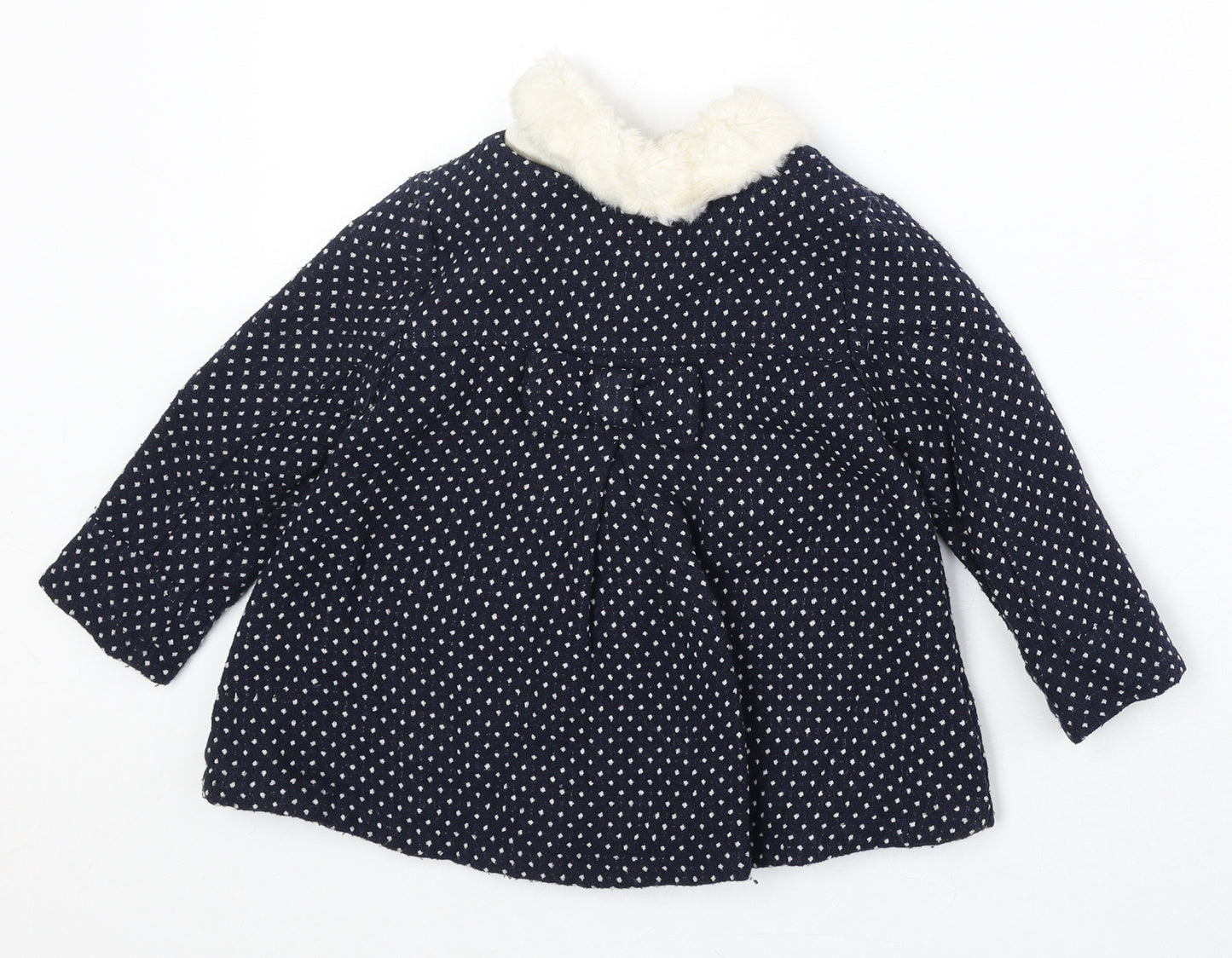 Mothercare Girls Black Polka Dot Jacket Size 2-3 Years Button