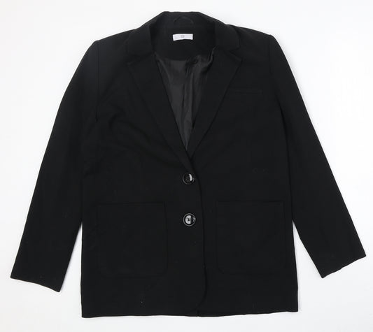 La Redoute Womens Black Polyester Jacket Suit Jacket Size 12