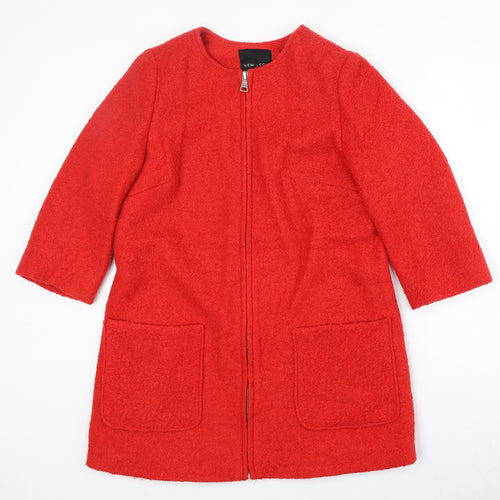 New Look Womens Red Jacket Size 12 Zip