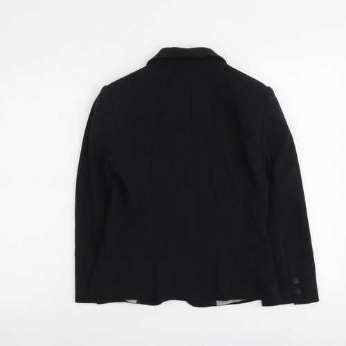 Autograph Womens Black Cotton Jacket Blazer Size 8