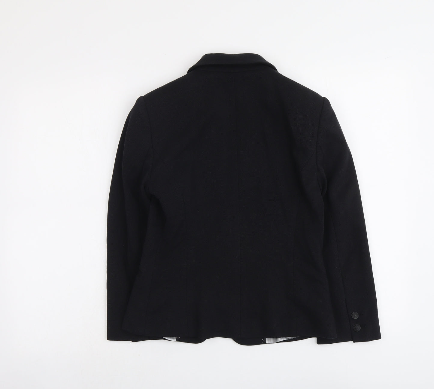 Autograph Womens Black Cotton Jacket Blazer Size 8